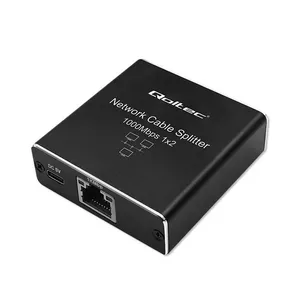 Mini splitter QOLTEC 52249 1x2 – compact signal splitter for one input to two outputs