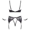 Lingerie bra set Cottelli Collection XL Black Bondage Photo 8