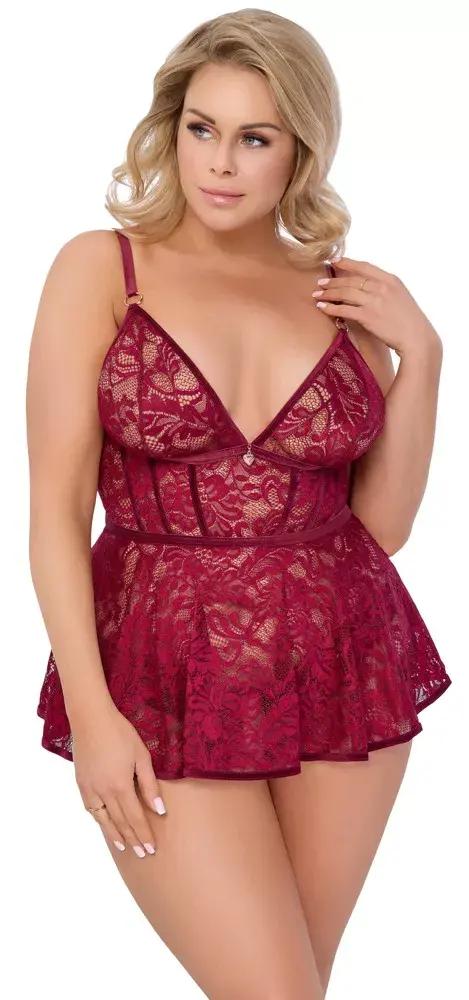 Cottelli Collection неглиже 27416953061 — 2XL тёмно-красный Photo 2