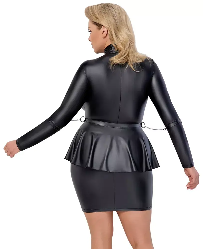 Платье cottelli collection Bondage Dress XL черное под кожу Photo 5