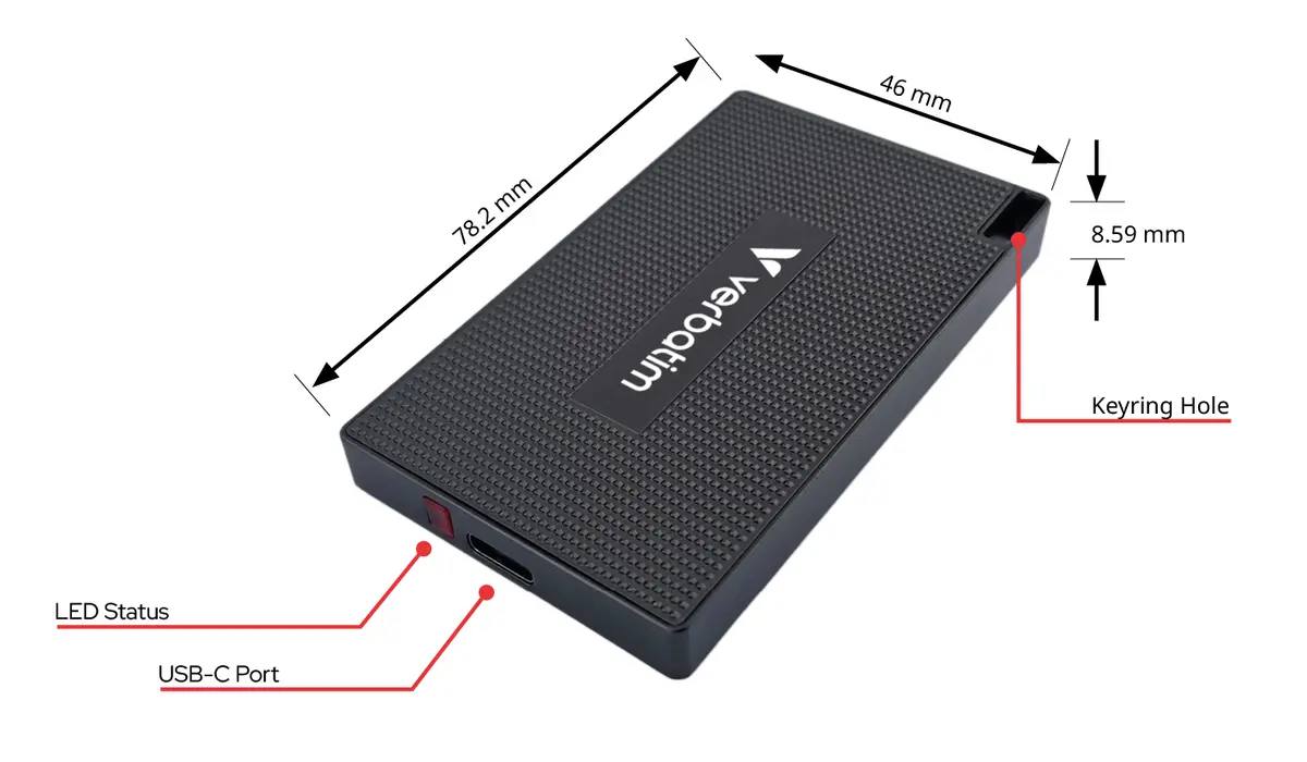 Verbatim Metal Mini 1 TB External SSD Photo 3