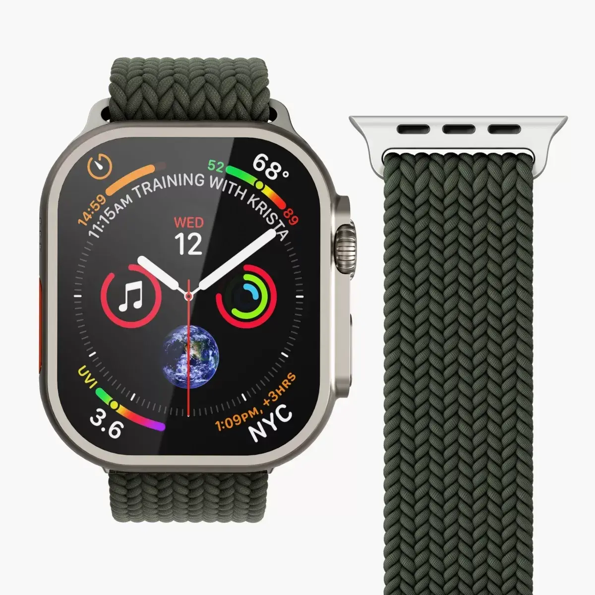 Siksna Vonmählen Woven Loop Strap Olive Nylon Photo 2