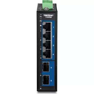 Промышленный коммутатор 6 портов 2.5G DIN-рейка TRENDnet TI-G5062 в металлическом корпусе