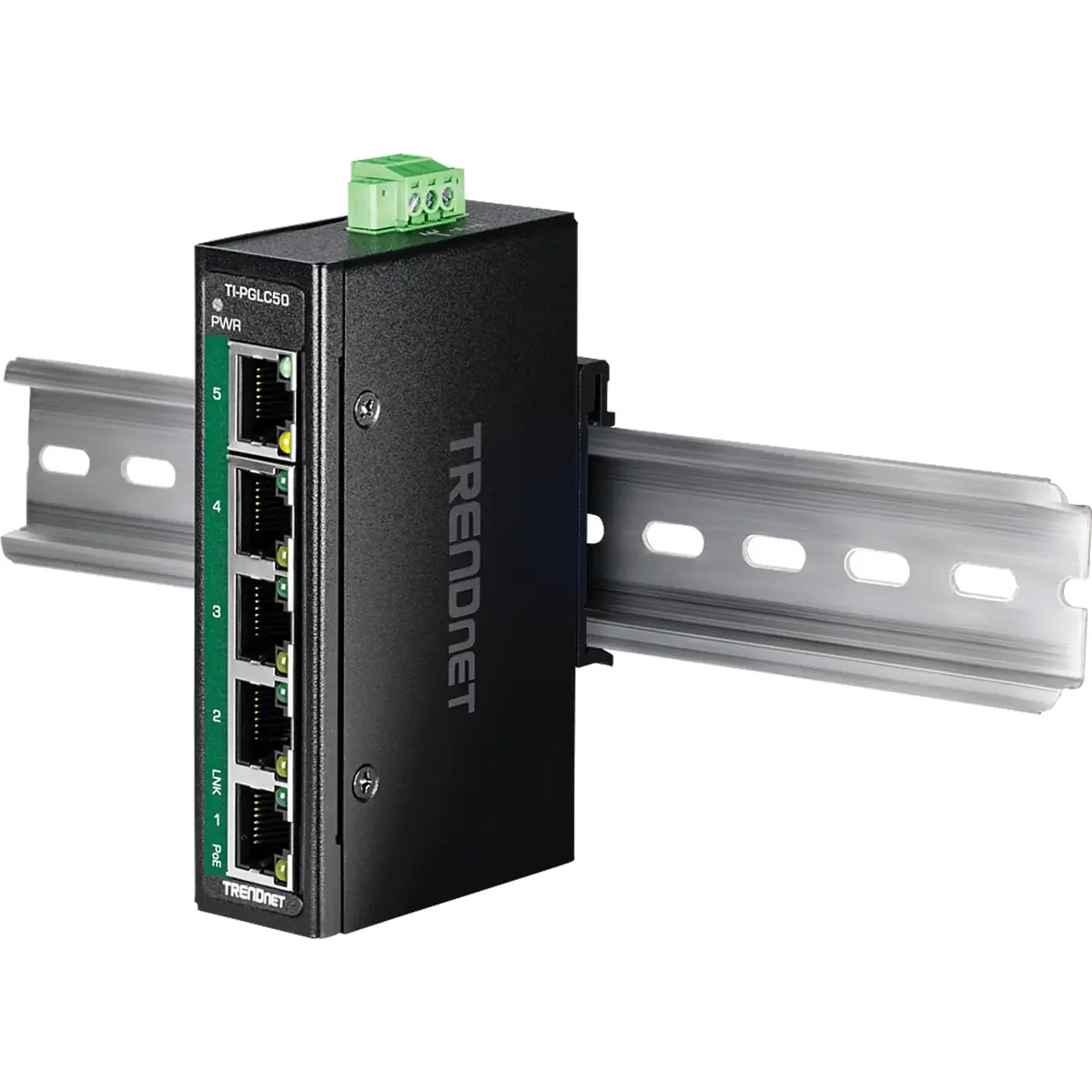 TRENDnet TI-PGLC50 5 portu Gigabit PoE+ rūpnieciskais komutators Photo 5