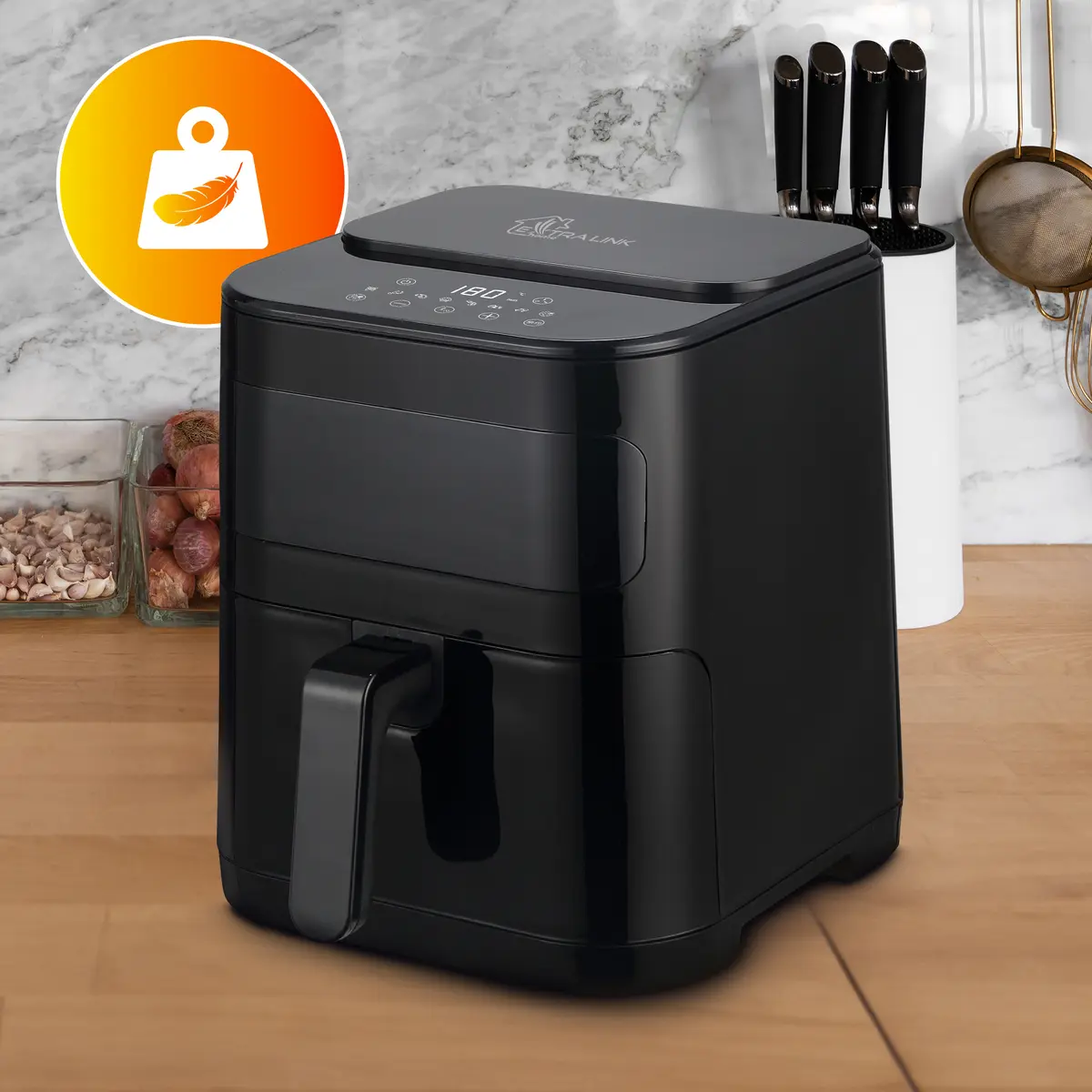 Фритюрница с горячим воздухом Extralink HOME AIR FRYER 5.2L EU SJ-520 Photo 10
