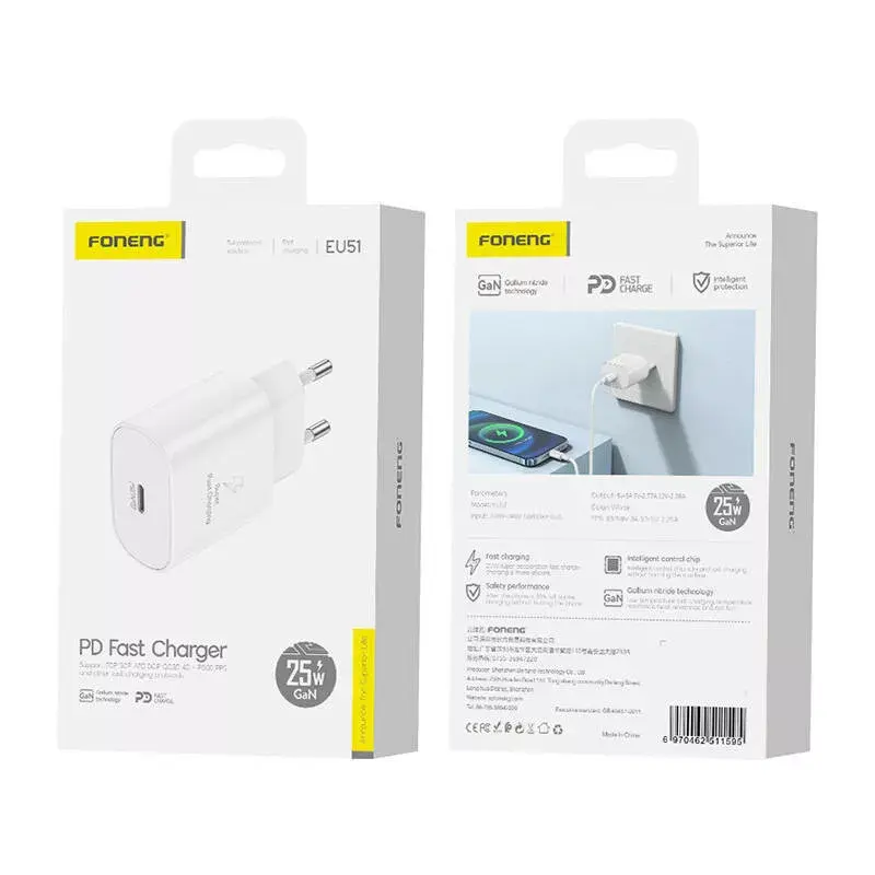 Foneng EU51 USB-C 25W Mains Charger Photo 2