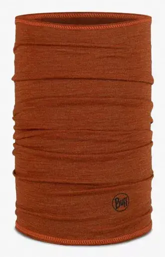 Buff Lightweight Merino Wool Neckwear Brown Photo 3