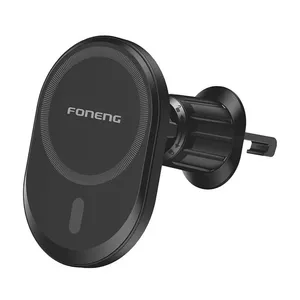 Foneng CP105 auto režģa stiprinājums ar 15 W induktīvo uzlādi (melns)