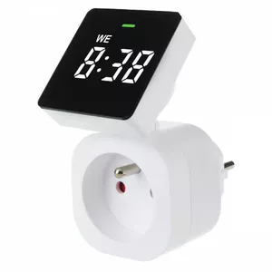 Digital timer switch GreenBlue GB610E, max load 16A, IP20, programmable on/off cycles