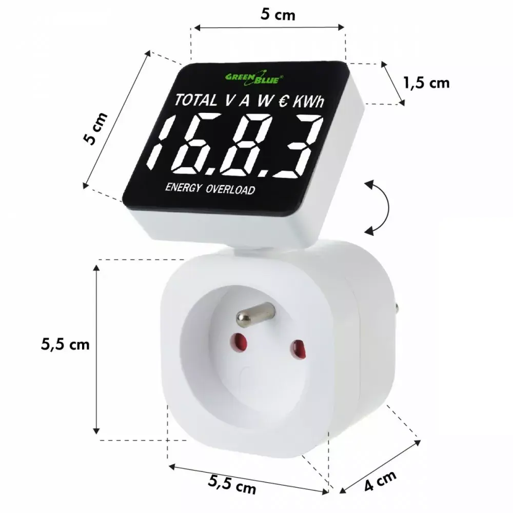 Wattmeter GreenBlue GB620E 220V 16A Photo 8