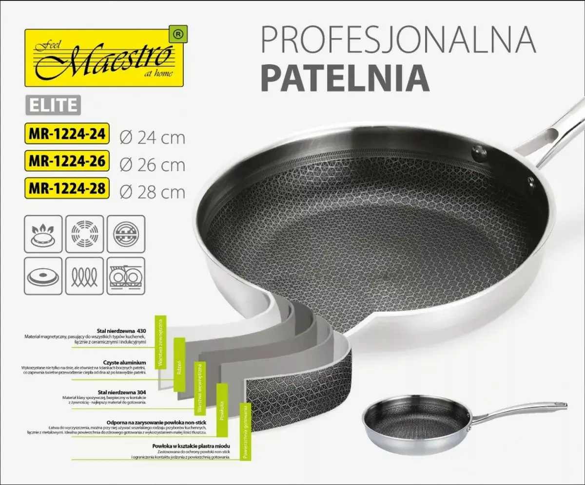 Frying pan Maestro MR-1224-28 28 cm Photo 10