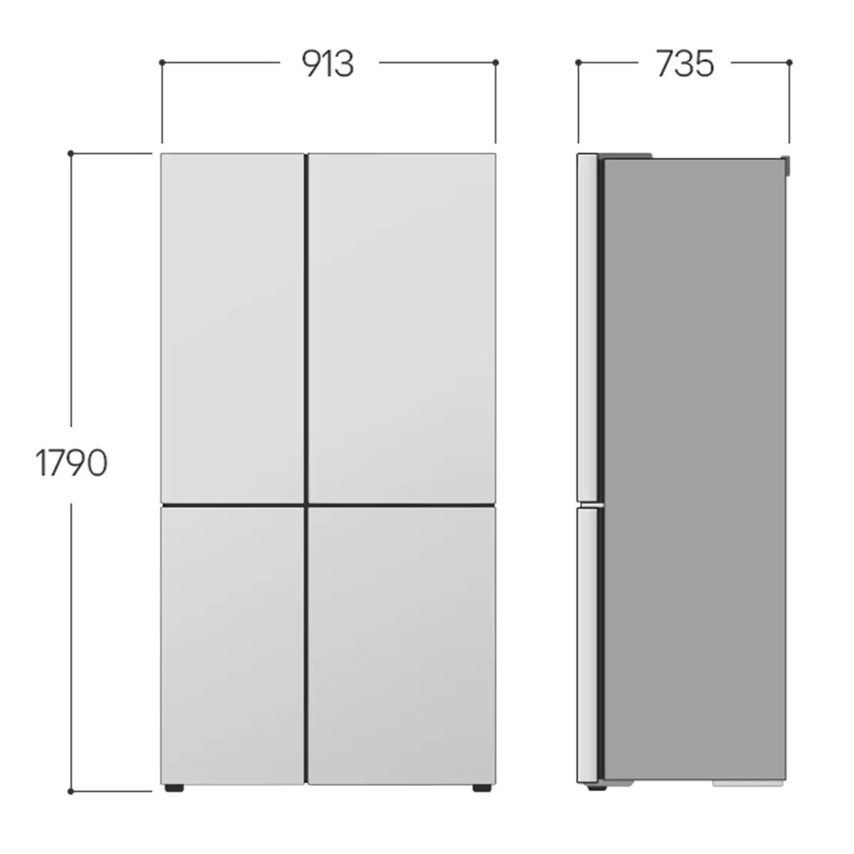 Side-by-side refrigerator LG GSLC41EPPE Photo 4