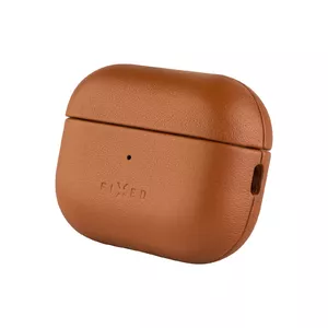 Protective leather carrying case FIXED for AirPods Pro 2 with MagSafe support, brown