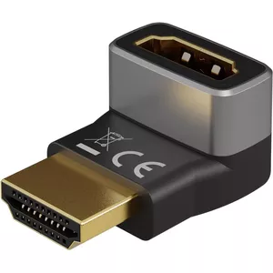 Video cable adapter GOOBAY 72009 — HDMI Type A female, black/silver