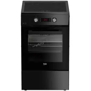 Indukcijas plīts ar elektrisko krāsni Beko FSM59305BDT, 60 L, platums 50 cm, melna, energoefektivitātes klase A, 4 zonu indukcijas virsmu