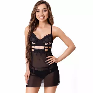 Babydoll LIVCO CORSETTI FASHION S/M Black MAIA 20247 Thong