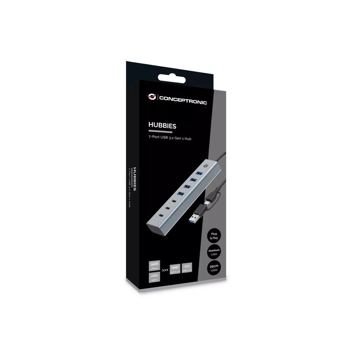 USB centrmezgls Conceptronic HUBBIES20G Photo 4