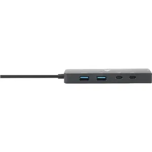 USB-C to Ethernet Adapter V7 V7UCRJ25GHUB-BLK — 2.5G Ethernet + 3× USB-A hub