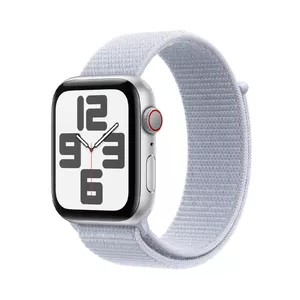 Умные часы Apple Watch SE GPS + Cellular 44mm Серебряный алюминий Синий облачный спортивный ремешок