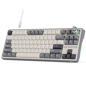 Механическая клавиатура Royal Kludge R87 Pro, Half Grey, переключатели Creamy, раскладка US