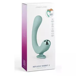 Vibrator Jimmyjane Reflexx Rabbit 2 Silicone, U-shaped dual-stimulation, 2 motors, 10 modes, rechargeable, waterproof