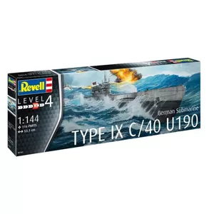 Plastic model kit REVELL German submarine T.IX C/40 1:144 scale, plastic components