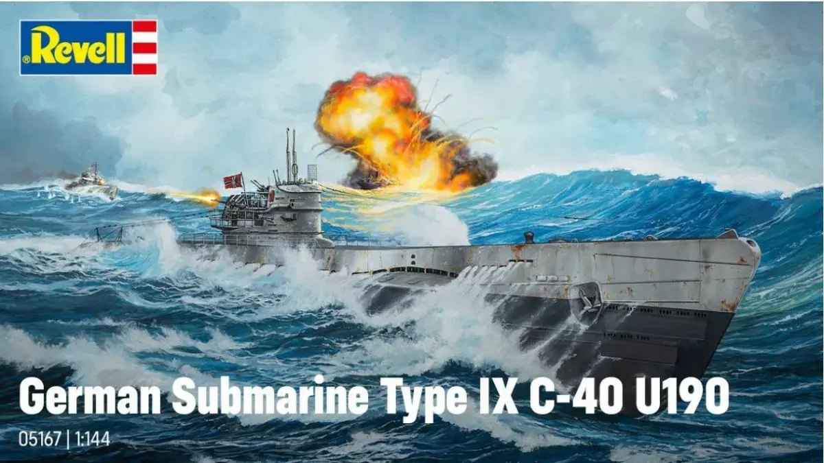 REVELL plastmasas modelis Vācijas zemūdene T.IX C/40 1:144 Photo 2