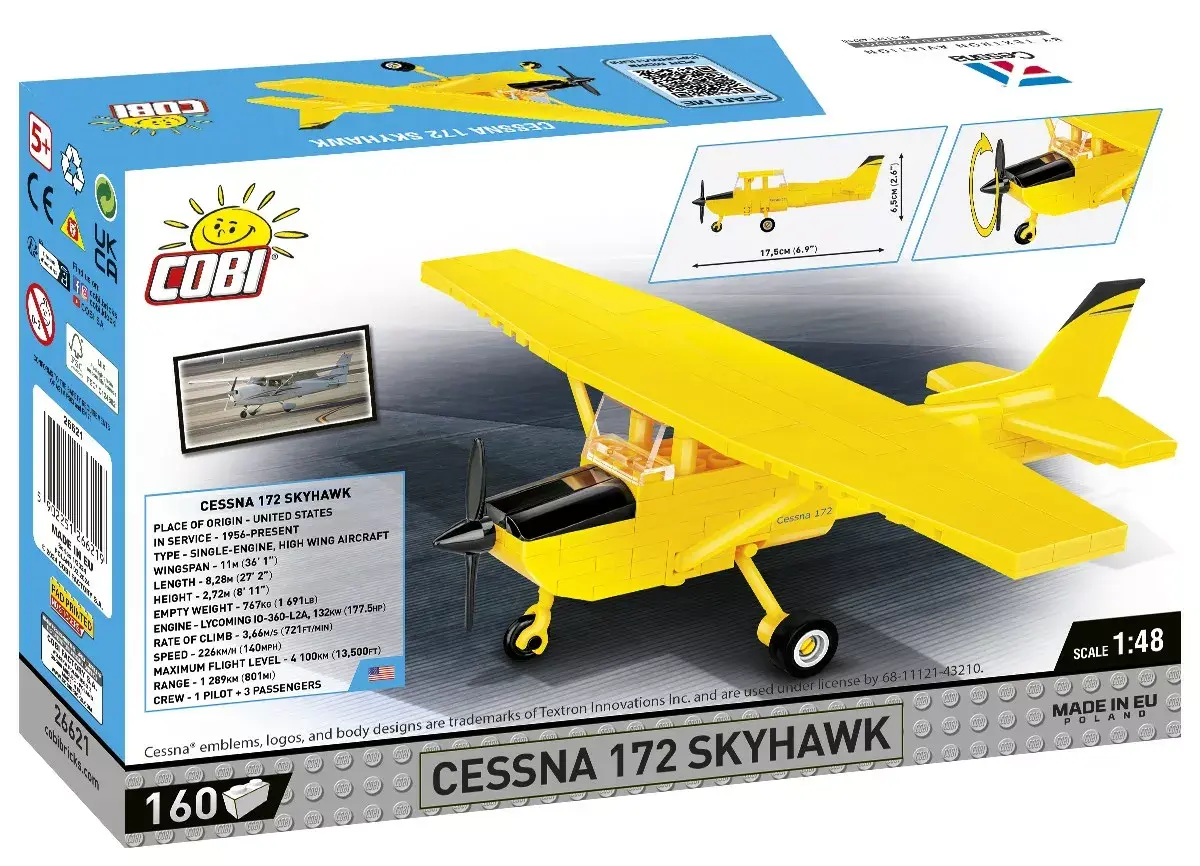 Cobi Cessna 172 Skyhawk dzeltena modelis 26621 Photo 3