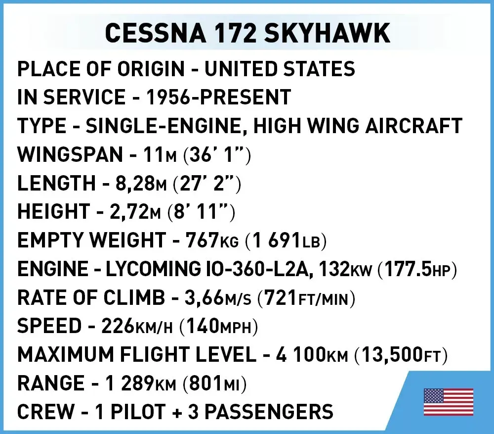 Cobi Cessna 172 Skyhawk dzeltena modelis 26621 Photo 5