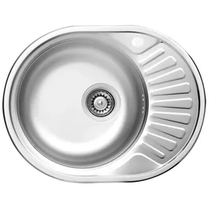 Sink AB model 9133743 left satin 570×450×0.8 mm with siphon