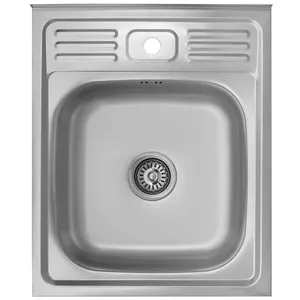 Kitchen sink AB model 9133859, stainless steel, 500 x 600 mm, 0.6 mm, with siphon