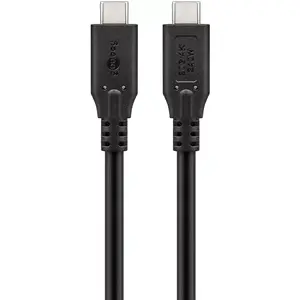 USB Cable Goobay 74186 USB4 Gen 2x2 0.5m USB C Black