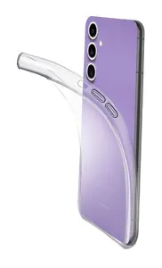 Cellularline Fine Smartphone Cover for Samsung Galaxy S24 FE Transparent Rubber for 6.7 Inch Screens