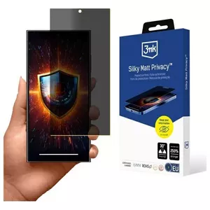 Защитная пленка 3MK Silky Matt Privacy для Samsung Galaxy S24 Ultra — матовая приватная поверхность