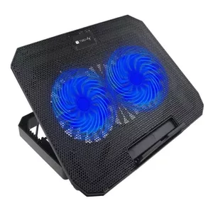 Laptop cooling stand TECHLY 368734 for up to 17-inch laptops, adjustable height, metal mesh platform
