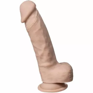Dildo SILEXD Real Skin Model 1 — silicone, Silexpan core, total length 19.8 cm, insertable 13 cm, Ø max 3.8 cm, suction cup