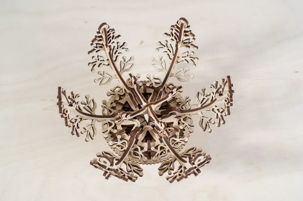 3D Пазл UGears Механический Цветок Photo 5