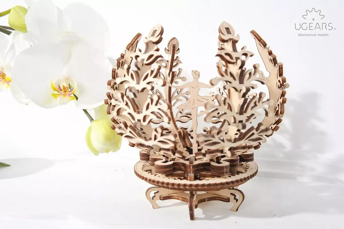 3D Пазл UGears Механический Цветок Photo 6