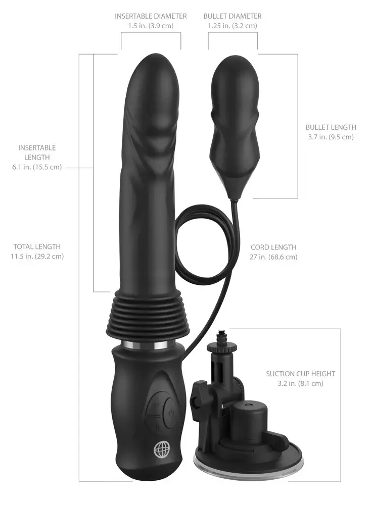 Thrusting vibrator Pipedream Ultimate Silicone Thruster Photo 6
