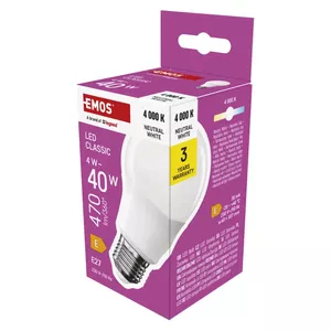 LED bulb EMOS CLS A60 4W 470 lm E27 Neutral White