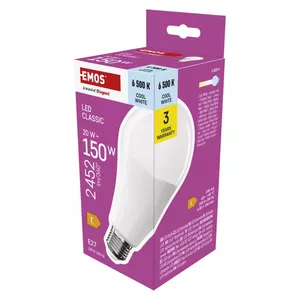 LED spuldze EMOS CLS A80 20W 2452 lm E27 auksti balta