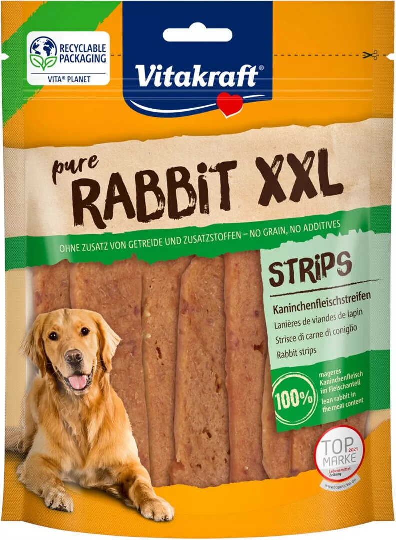 Kucēnu gardumi Vitakraft Pure Rabbit Strips