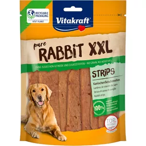 Kucēnu gardumi Vitakraft Pure Rabbit Strips, truša gaļas strēmeles 250 g, olbaltumvielas 54%, tauki 6%