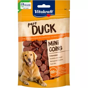 Лакомства для собак Vitakraft Duck Mini Coins 80 г — утиные мини монетки для дрессировки, саше
