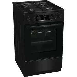 Gāzes-elektriskā plīts Gorenje GKS5C70BJ, 5 gatavošanas zonu, skārienvadība, energoefektivitātes klase A