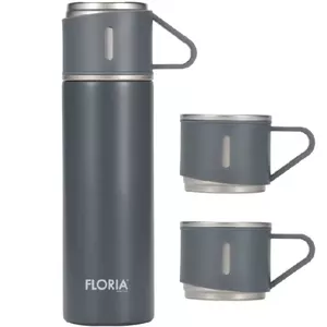 Термос FLORIA ZLN0745 500 мл с 2 чашками, вакуумный термобутылка из нержавеющей стали