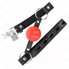 Mutes kungs KINK COLLAR & GAG KINK RED TPE bumba 4 cm Photo 2