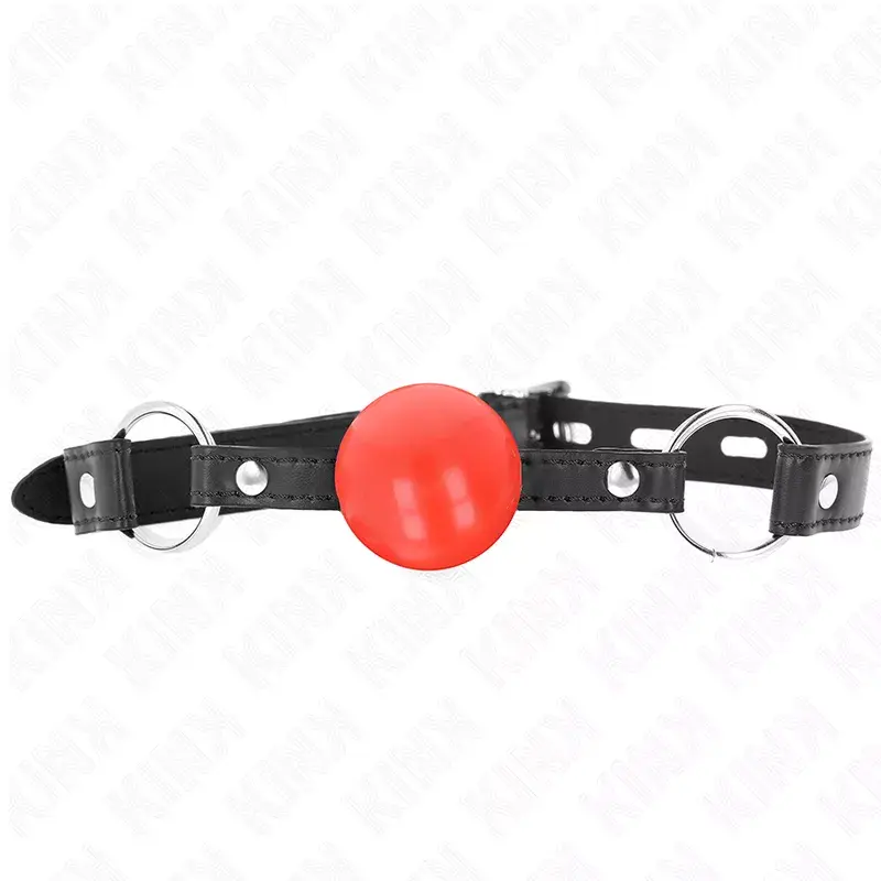 Mutes kungs KINK COLLAR & GAG KINK RED TPE bumba 4 cm Photo 3