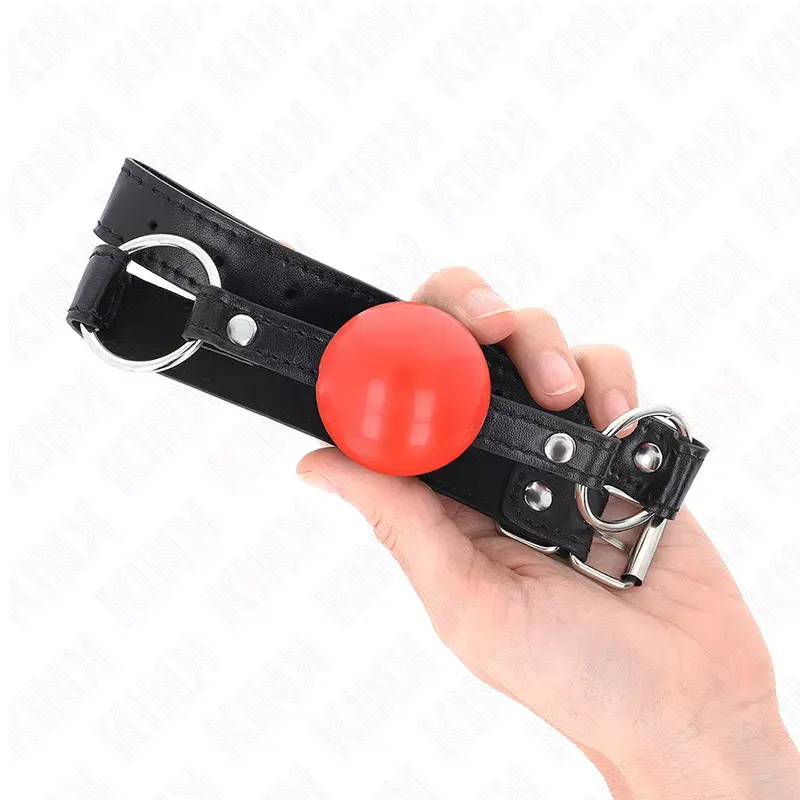 Mutes kungs KINK COLLAR & GAG KINK RED TPE bumba 4 cm Photo 4