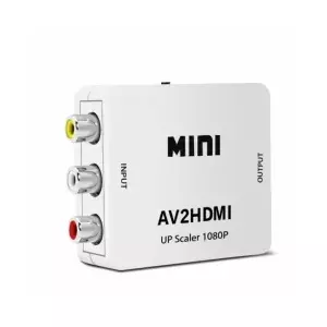 RoGer RCA Female to HDMI Female Adapter RG-HDMI-RCA-CON-WH — audio/video signal converter, white